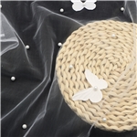 three dimensional butterfly nail bead mesh fabric