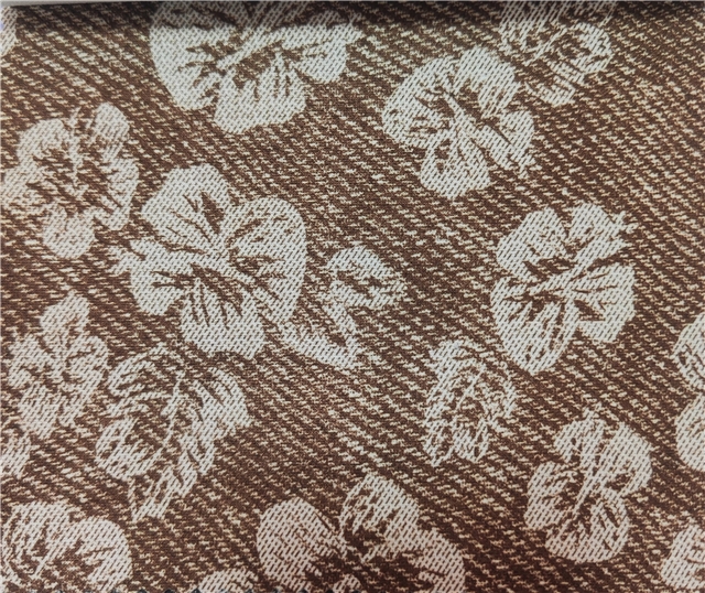 2 ways micro elasticity diagonal flower printed suede fabric