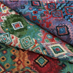 ethnic style abstract geometric contrasting jacquard fabric
