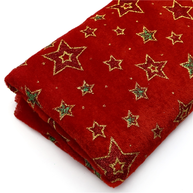 glitter star velvet fabric