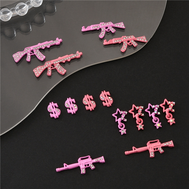 alloy retro rhinestone nail accessories