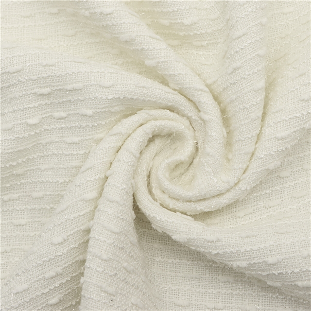 bright silk plush dots stripe woolen woven small fragrant fabric