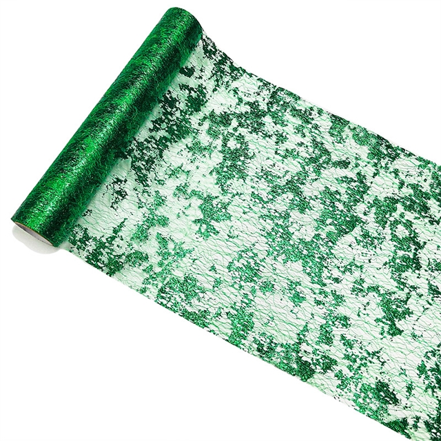 polyester fiber hot stamping random patterned mesh roll
