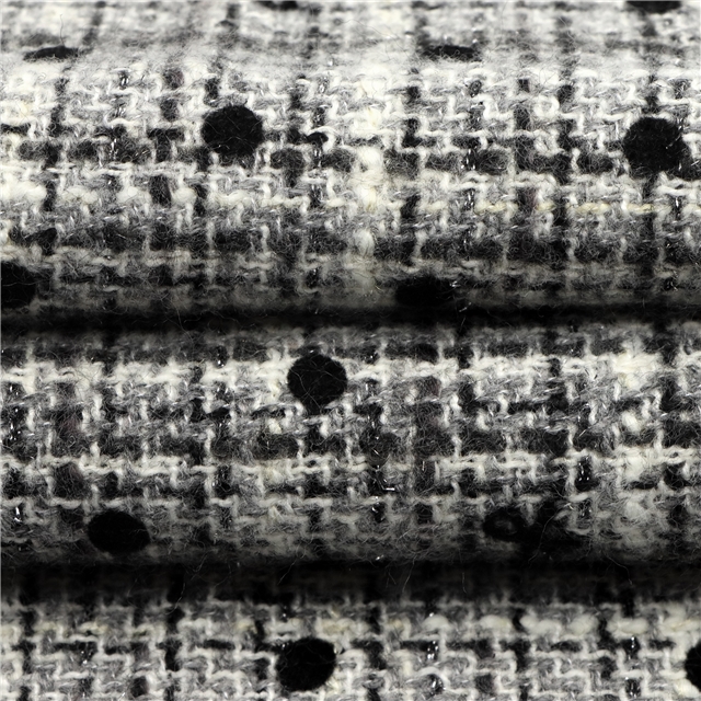 silver thread velvet dot bow woolen woven small fragrant fabric 1#gray dot bow,50*145cm(19.7*57.1