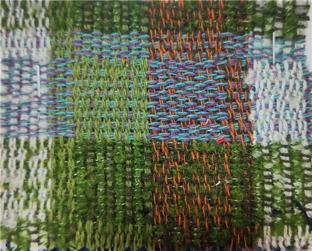 woolen woven grid small fragrant fabric