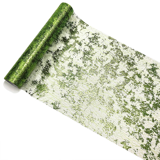 polyester fiber hot stamping random patterned mesh roll