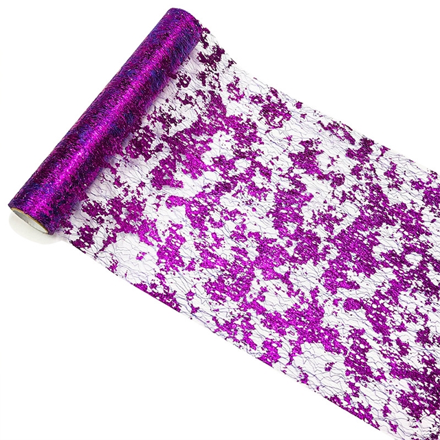 polyester fiber hot stamping random patterned mesh roll