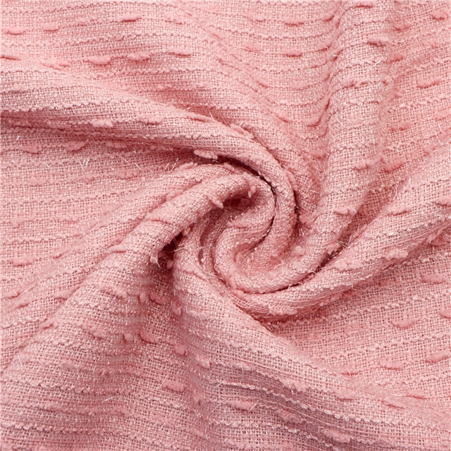 bright silk plush dots stripe woolen woven small fragrant fabric
