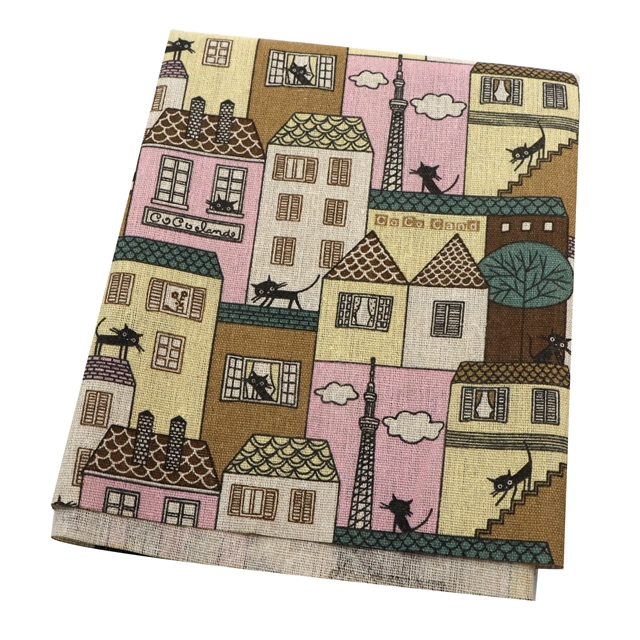 printed cotton and linen fabric for building construction