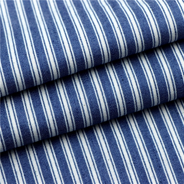 striped denim fabric