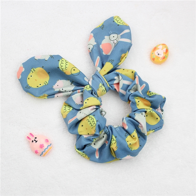 fabric easter bunny ear hair scrunchies