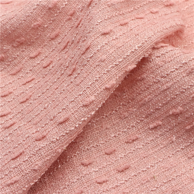 bright silk plush dots stripe woolen woven small fragrant fabric