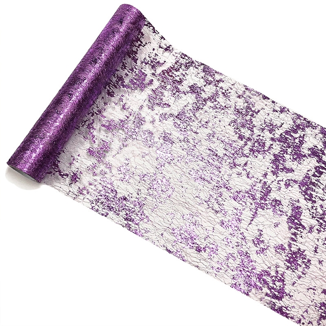 polyester fiber hot stamping random patterned mesh roll