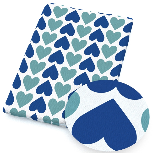 polyester cotton blue geometry series polyester cotton fabric set (12 pcs/set)