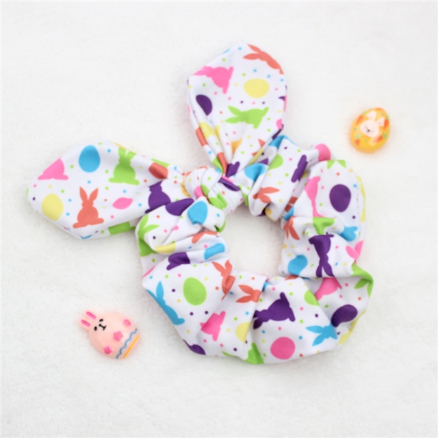 fabric easter bunny ear hair scrunchies