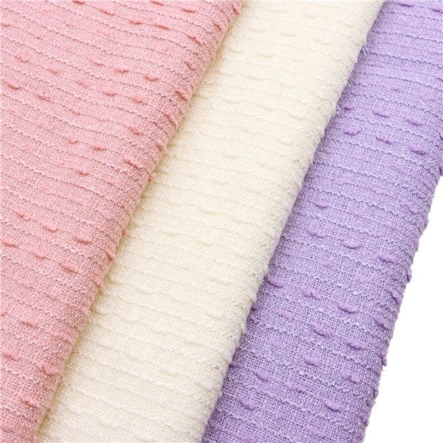bright silk plush dots stripe woolen woven small fragrant fabric