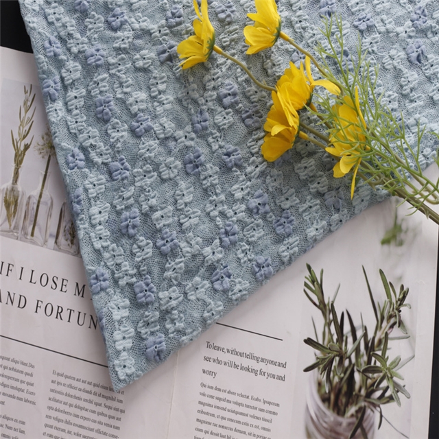 2 ways bubble flower lace fabric