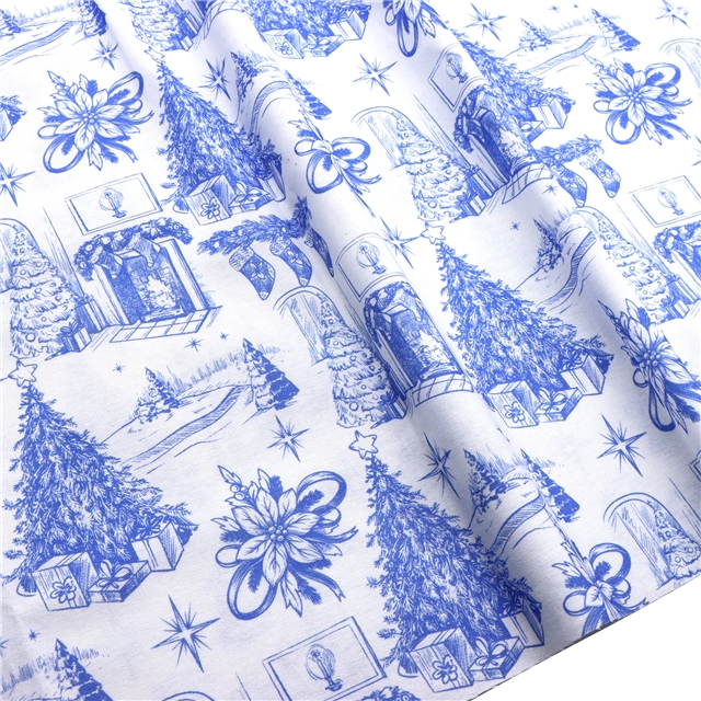 christmas 100% cotton flannel digital printed fabric