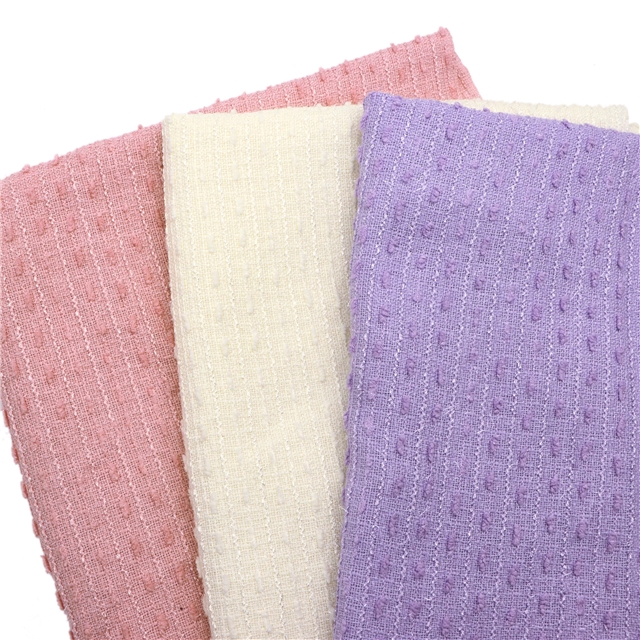 bright silk plush dots stripe woolen woven small fragrant fabric