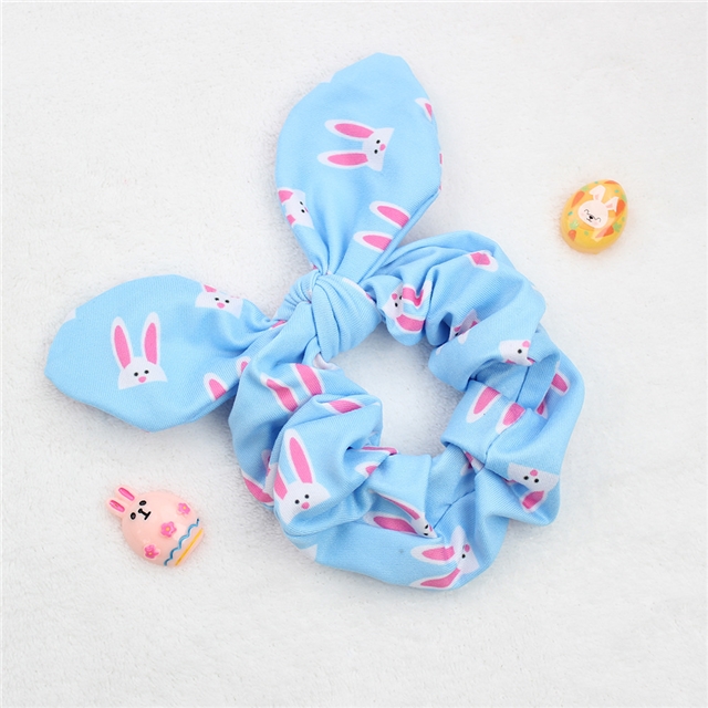 fabric easter bunny ear hair scrunchies