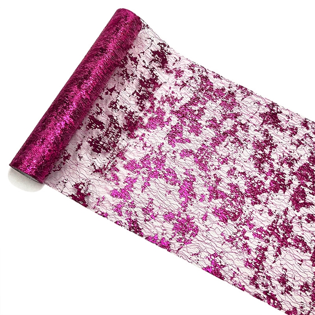 polyester fiber hot stamping random patterned mesh roll