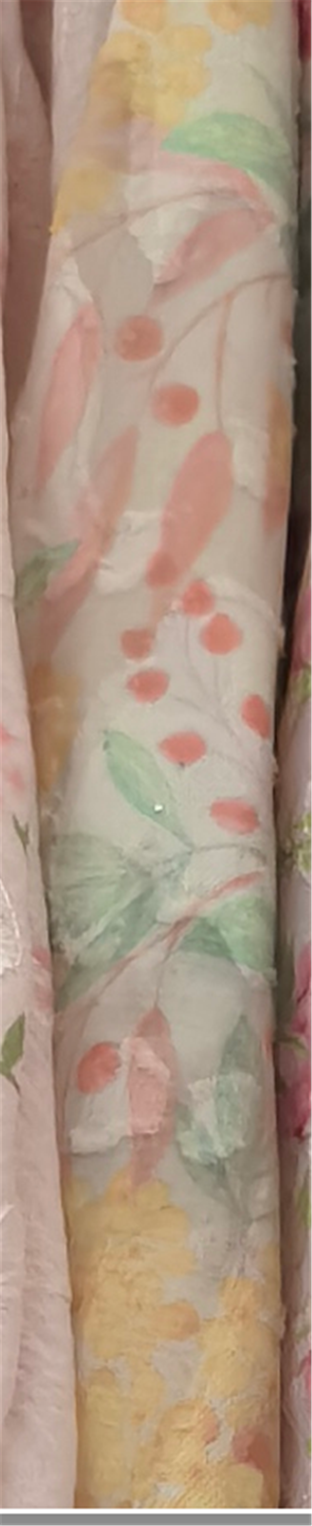 leaf flower sheared carved  chiffon fabric