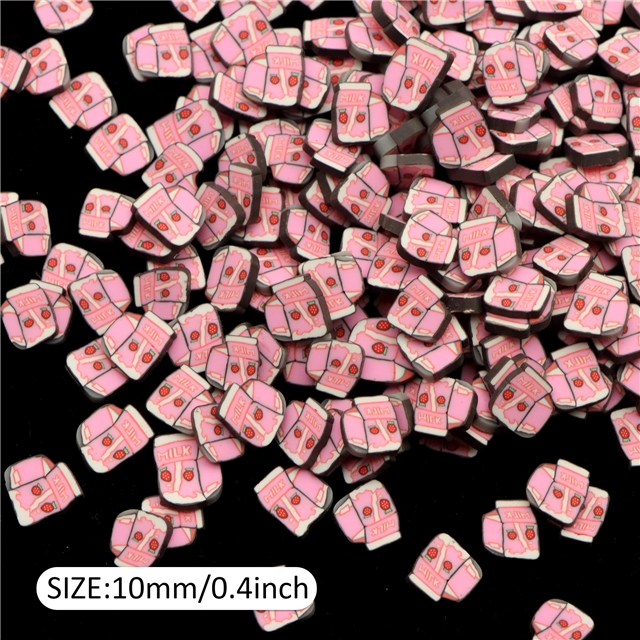 soft clay drinks series soft clay strawberry milk,10mm(0.4