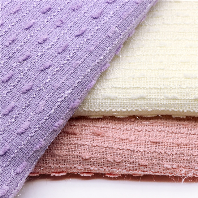 bright silk plush dots stripe woolen woven small fragrant fabric