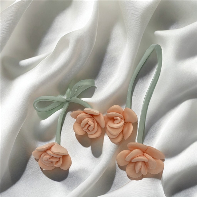 fabric fabric double ended flower bud three-dimensional rose jewelry accessories skin color,45cm(17.7