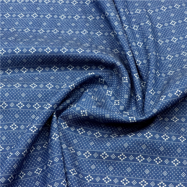 geometric pattern denim fabric