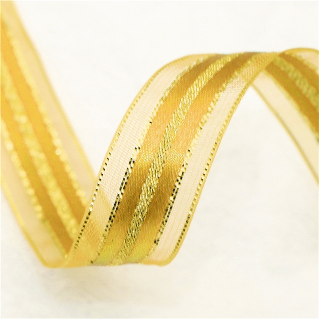 5/8" chiffon five glitter ribbon(100 yards/roll)
