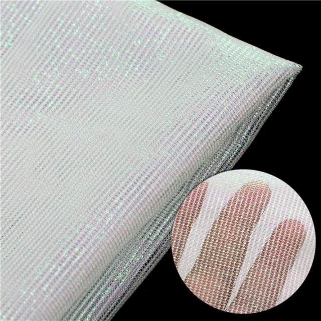 2 ways slide silk Illusion color bright mesh cloth