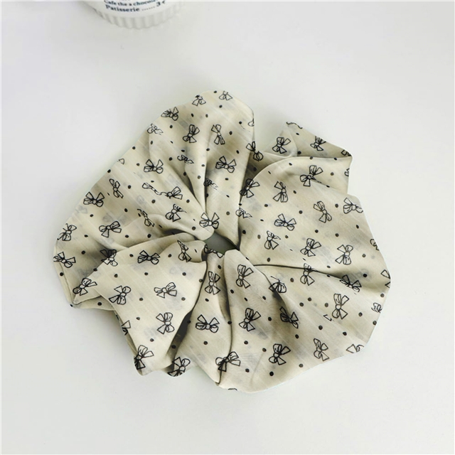 wrinkled watermark dot bow chiffon fabric