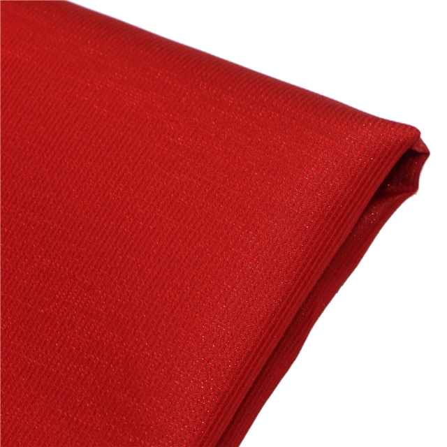 100% polyester plain color shiny gold and silver silk polyester fabric