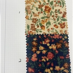 leaf flower printed corduroy fabric