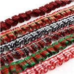 2.5cm wrinkles grid lace ribbon