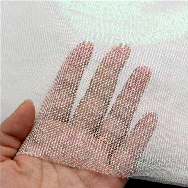 2 ways slide silk Illusion color bright mesh cloth