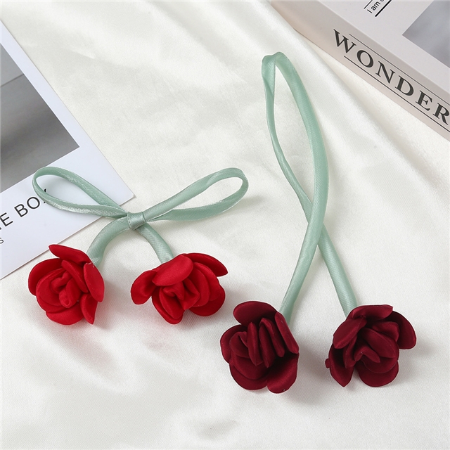 fabric fabric double ended flower bud three-dimensional rose jewelry accessories
