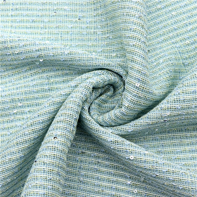 golden sequin coarse woven hollow out small fragrant fabric 2#blue,50*147cm(19.7*57.9