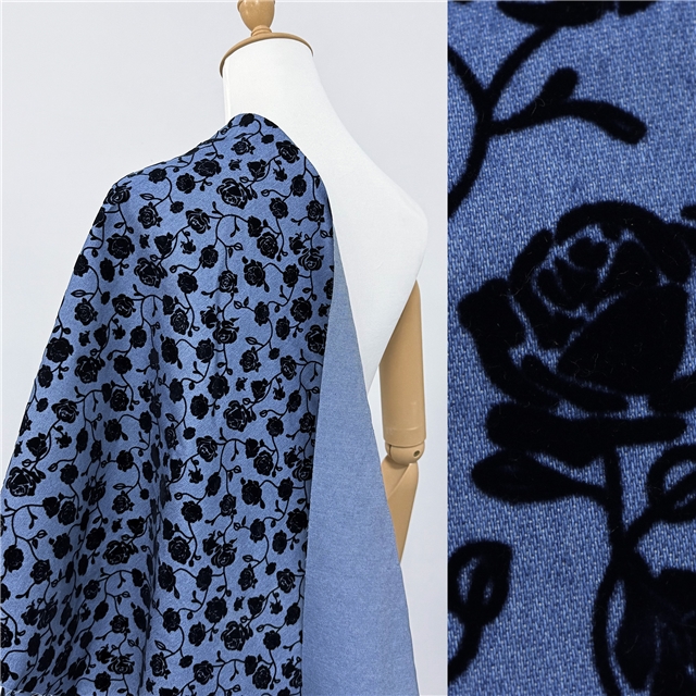 velvet rose denim fabric