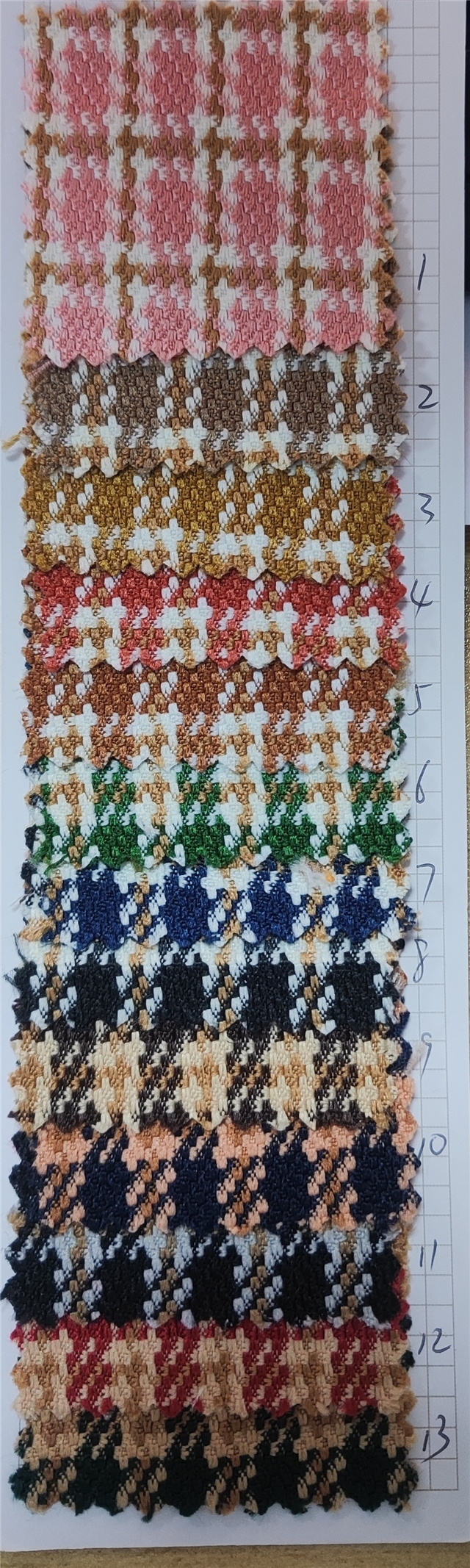 woolen woven grid small fragrant fabric