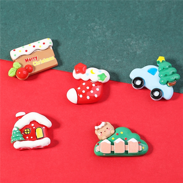 plastic/resin christmas series 3d resin accessories