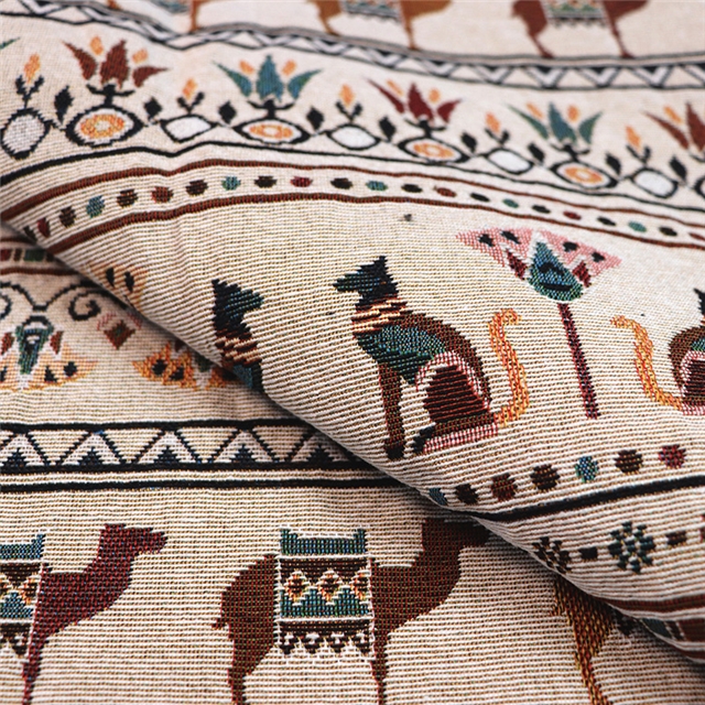 puppy polyester cotton yarn dyed jacquard fabric