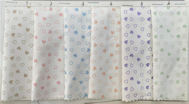 heart printed polyester fabric