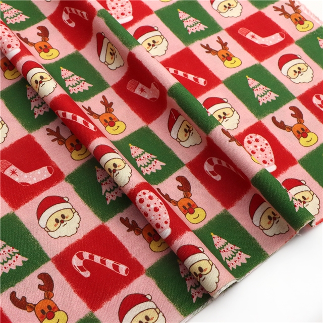 christmas 100% cotton flannel digital printed fabric 2#,50*145cm(19.7*57.1