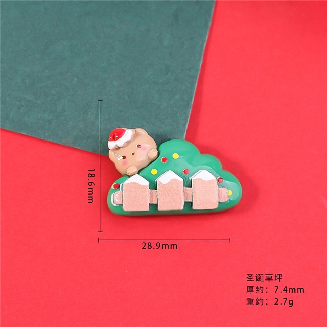 plastic/resin christmas series 3d resin accessories