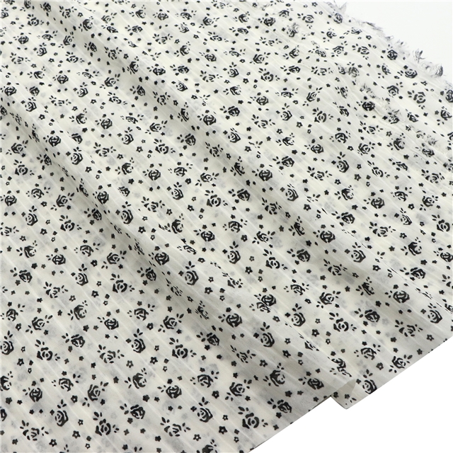 wrinkled watermark rose chiffon fabric