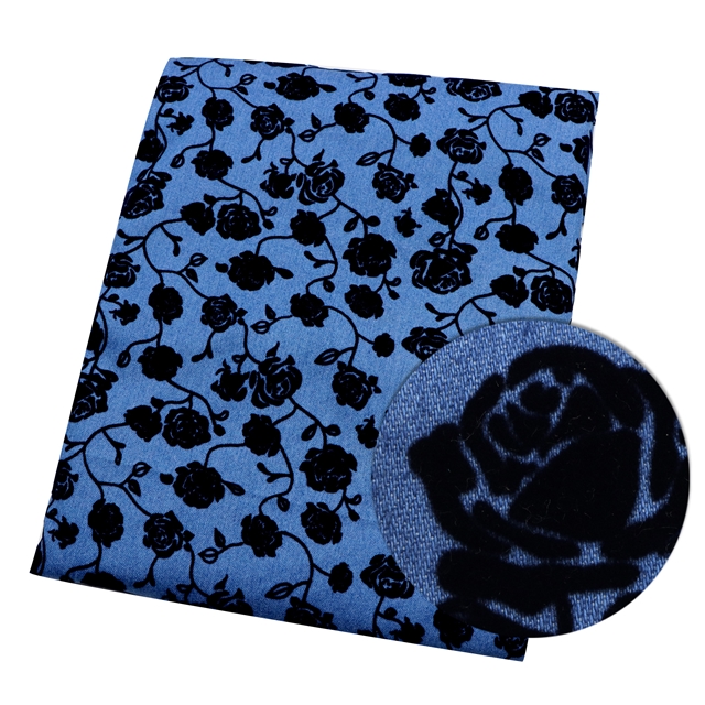 velvet rose denim fabric