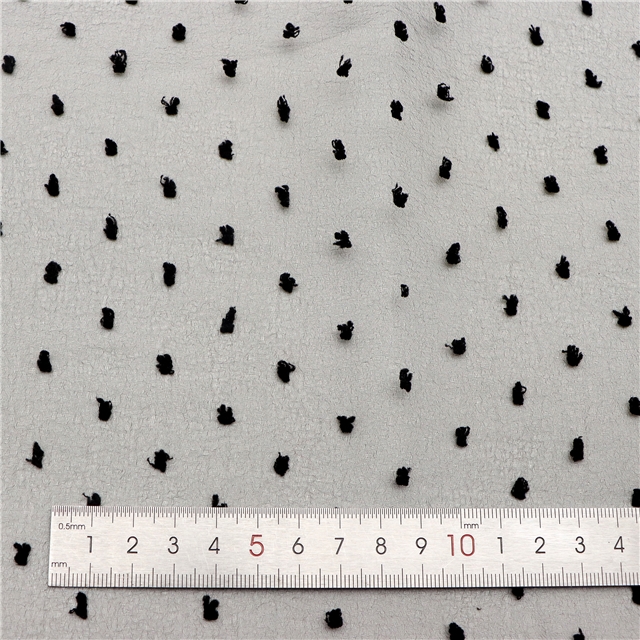velvet dots mesh fabric