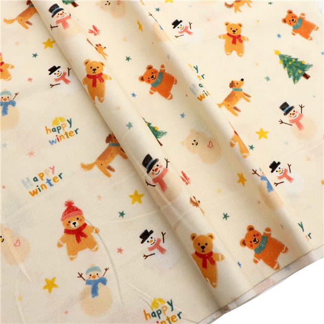 christmas 100% cotton flannel digital printed fabric 3#,50*145cm(19.7*57.1